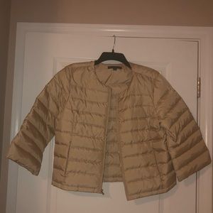 Brooks Brothers Tan Quilted Lightweight Puffer Jacket